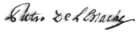 signature de Pierre de L'Estache